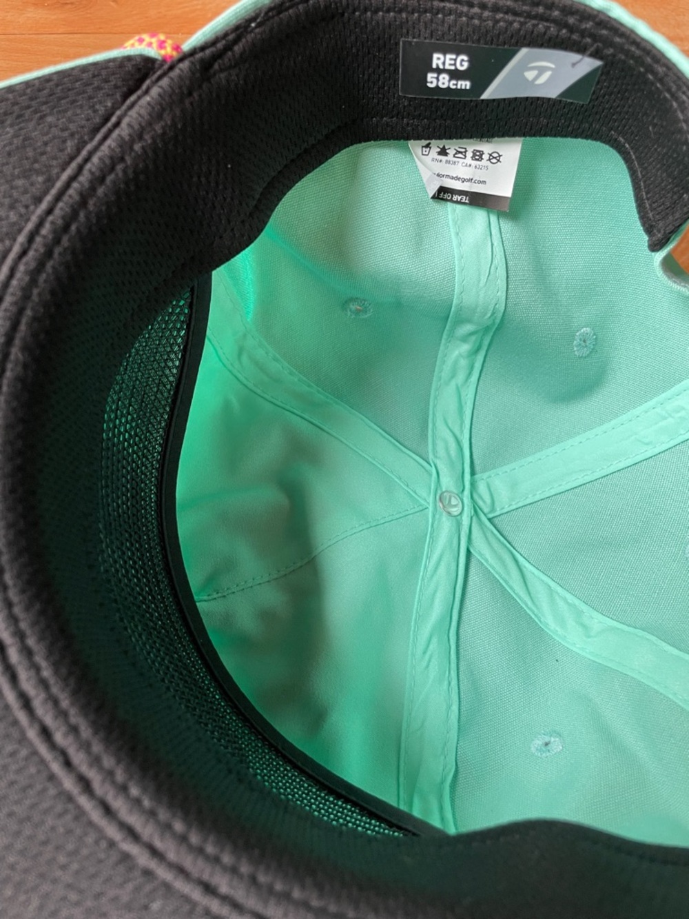 TaylorMade Mens Aqua/Teal Golf Cap - Picture 3 of 3
